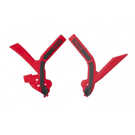 RACETECH (RTECH) 2025/12 OSŁONY RAMY (KOMPLET) BI-MATERIAL SUPER GRIP BETA RR 250 / 300 / 350 / 390 / 430 / 480 '24, KOLOR CZERW