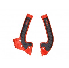 RACETECH (RTECH) 2025/12 OSŁONY RAMY (KOMPLET) BI-MATERIAL SUPER GRIP KTM SX 85 '18-'24 KOLOR CZERWONY / CZARNY