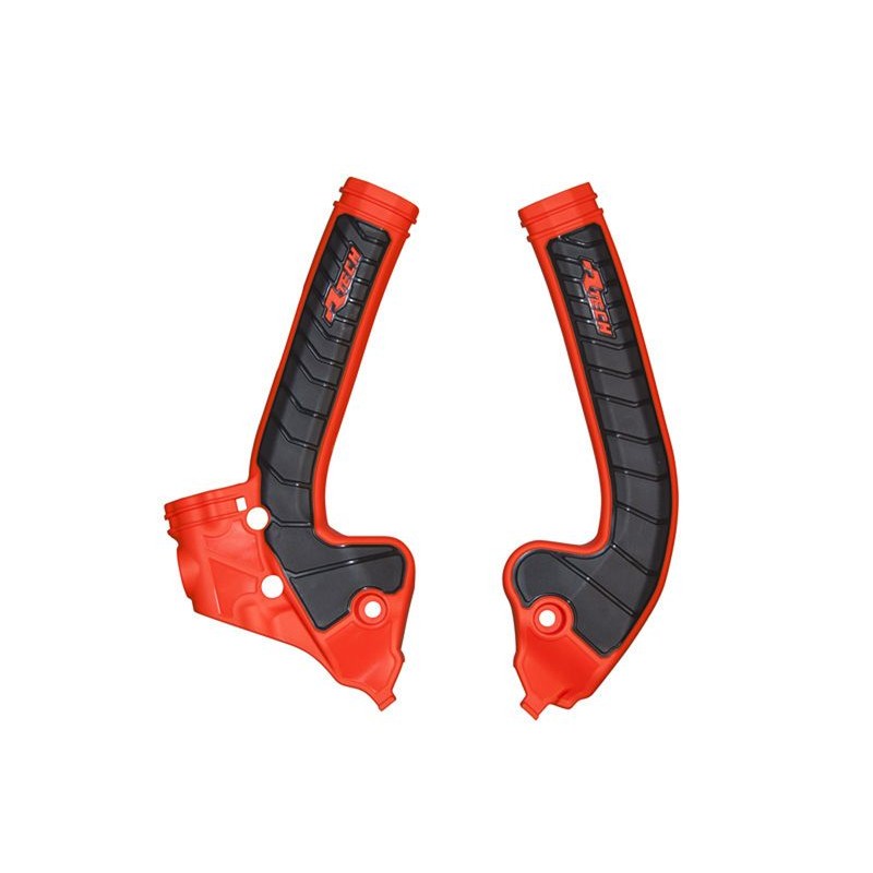 RACETECH (RTECH) 2025/12 OSŁONY RAMY (KOMPLET) BI-MATERIAL SUPER GRIP KTM SX 85 '18-'24 KOLOR CZERWONY / CZARNY