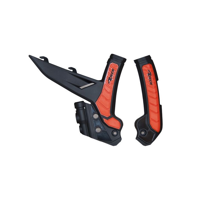 RACETECH (RTECH) 2025/12 OSŁONY RAMY (KOMPLET) BI-MATERIAL SUPER GRIP KTM EXC / EXCF 150 / 250 / 300 / 450 / 500 '24, SX 250 / 3