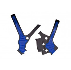 RACETECH (RTECH) 2025/12 OSŁONY RAMY (KOMPLET) BI-MATERIAL SUPER GRIP YAMAHA YZ 85 '22-'24 KOLOR CZARNY / NIEBIESKI