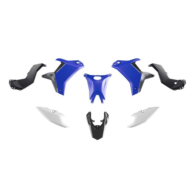 RACETECH (RTECH) 2025/12 KOMPLET PLASTIKÓW (BEZ PRZEDNIEGO BŁOTNIKA) T7 YAMAHA TENERE 700 '25-'26 KOLOR CZARNY / NIEBIESKI / BIA