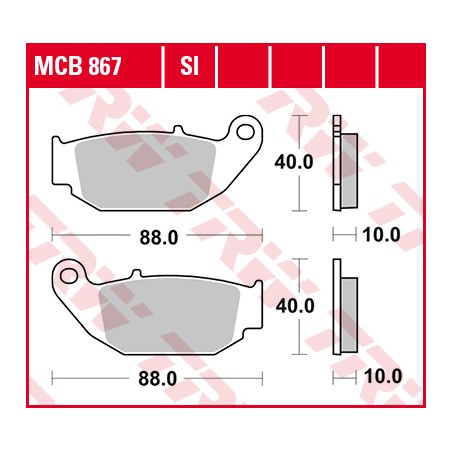 TRW LUCAS KLOCKI HAMULCOWE KH629 SINTER HONDA CB 125 R / 300 R 18-, CRF 250 L 13-17, SUZUKI GSX-R / S 18-, TYŁ