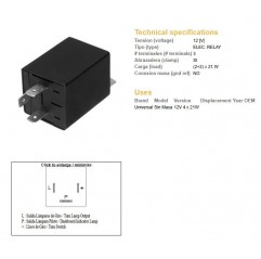 DZE PRZERYWACZ KIERUNKOWSKAZÓW UNIWERSALNY (12V 4x21W)