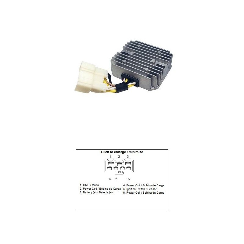 DZE REGULATOR NAPIĘCIA KAWASAKI KLF 400 BAYOU '96-'99 KVF 400 PRIARE '97-'98 (ESR135) (21066-1078) (35A)