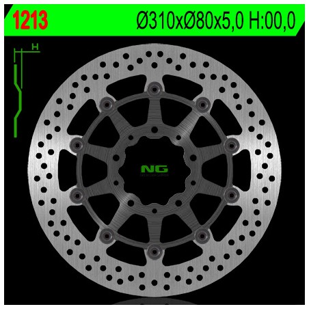 NG TARCZA HAMULCOWA PRZÓD KAWASAKI ZX6R 636 13-16, Z800 12-17, ZX10R 08-15, Z1000 14-20, ZZR1400 06-17, GTR1400 07-18, ZX14 07-1