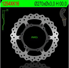 NG TARCZA HAMULCOWA PRZÓD Z ADAPTEREM OVERSIZE KTM / HUSABERG 270X3 (NG1254XK16) WAVE PŁYWAJĄCA