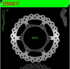 NG TARCZA HAMULCOWA PRZÓD Z ADAPTEREM 270MM HUSABERG TE/FE '14-'18, HUSQVARNA TC/TE/FC/FE 125/510 '14-'17, KTM SX/EXC/SXF/EXCF 1