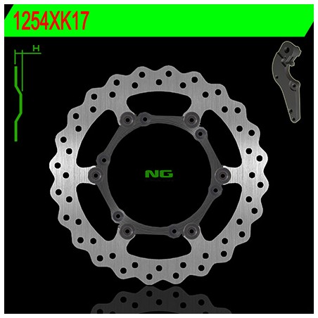 NG TARCZA HAMULCOWA PRZÓD Z ADAPTEREM 270MM HUSABERG TE/FE '14-'18, HUSQVARNA TC/TE/FC/FE 125/510 '14-'17, KTM SX/EXC/SXF/EXCF 1