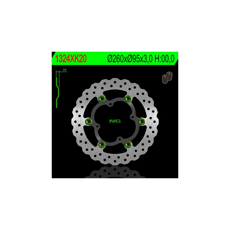 NG TARCZA HAMULCOWA PRZÓD Z ADAPTEREM OVERSIZE KTM SX85 '11-'13 (PŁYWAJĄCA) (260X95X3)