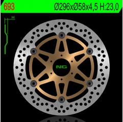 NG TARCZA HAMULCOWA PRZÓD HONDA CB 600F/S HORNET 00-06 (296X58X4,5) (6X6,5MM) GL 1800 01-16