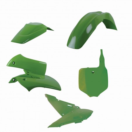 POLISPORT KOMPLET PLASTIKÓW KAWASAKI KX 65 '00-'25 W ZESTAWIE TABLICA PRZEDNIA (8661500010) KOLOR ZIELONY