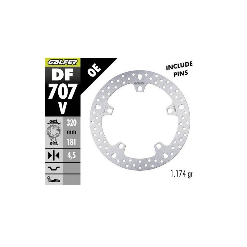 GALFER TARCZA HAMULCOWA PRZÓD BMW F 800R/S/ST/GT '09- F 900XR '20- R 850R/RT '04 R 1100S '01- R 1100/1500/1200/1250S/R/RT/S/ST/G
