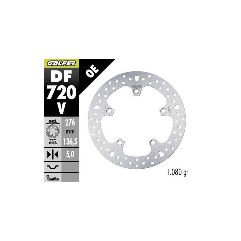 GALFER TARCZA HAMULCOWA TYŁ BMW R 1200GS ADVENTURE '13- R 1200GS/R/RS/RT '13- 1250GS ADVENTURE '19- R1250 GS/R/RS/RT '19 (ROUND 