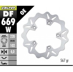 GALFER TARCZA HAMULCOWA TYŁ APRILIA RS 125/250/457/660 '92-'24 RSV 1000 MILLE '98-'00 RSV 1000 TUONO '02- (WAVE FIXED) (220X102X
