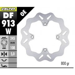 GALFER TARCZA HAMULCOWA TYŁ DUCATI HYPERMOTARD 939/950 '13- MONSTER 796/1100 '09- (WAVE DISC) (245X108X5MM)