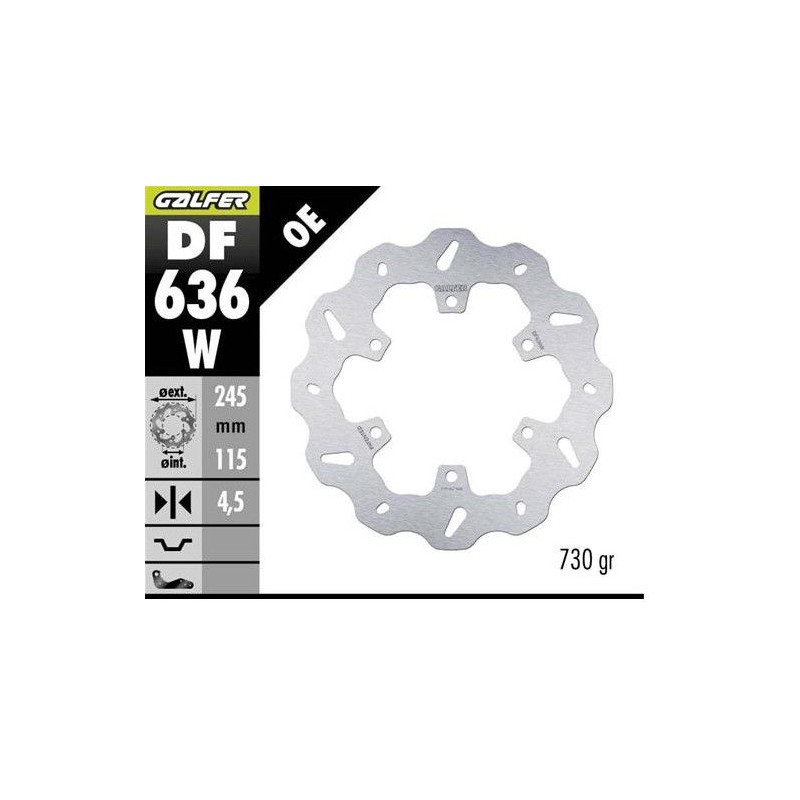 GALFER TARCZA HAMULCOWA TYŁ DUCATI 350/400/600/620/750/800/851/888/ 900/907/959 '89- MONSTER 600/620/695/696/750/800/821/937 '94