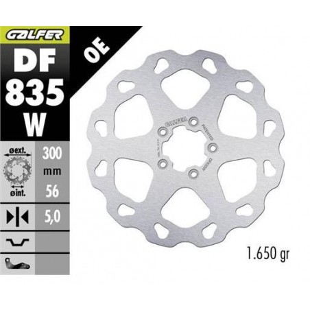 GALFER TARCZA HAMULCOWA PRZÓD HARLEY-DAVIDSON (300X56X5) (W FIXED)