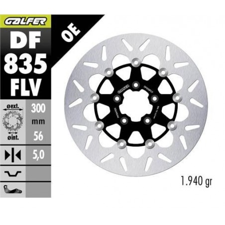 GALFER TARCZA HAMULCOWA PRZÓD HARLEY-DAVIDSON (300X56X5) PŁYWAJĄCA (ROUND FLOATING)