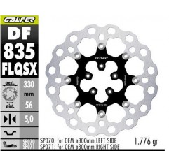GALFER TARCZA HAMULCOWA PRZÓD HARLEY-DAVIDSON (330X56X5) PŁYWAJĄCA (CUBIQ) (SUPER OVERSIZE) (WYMAGA SP070 SP071)