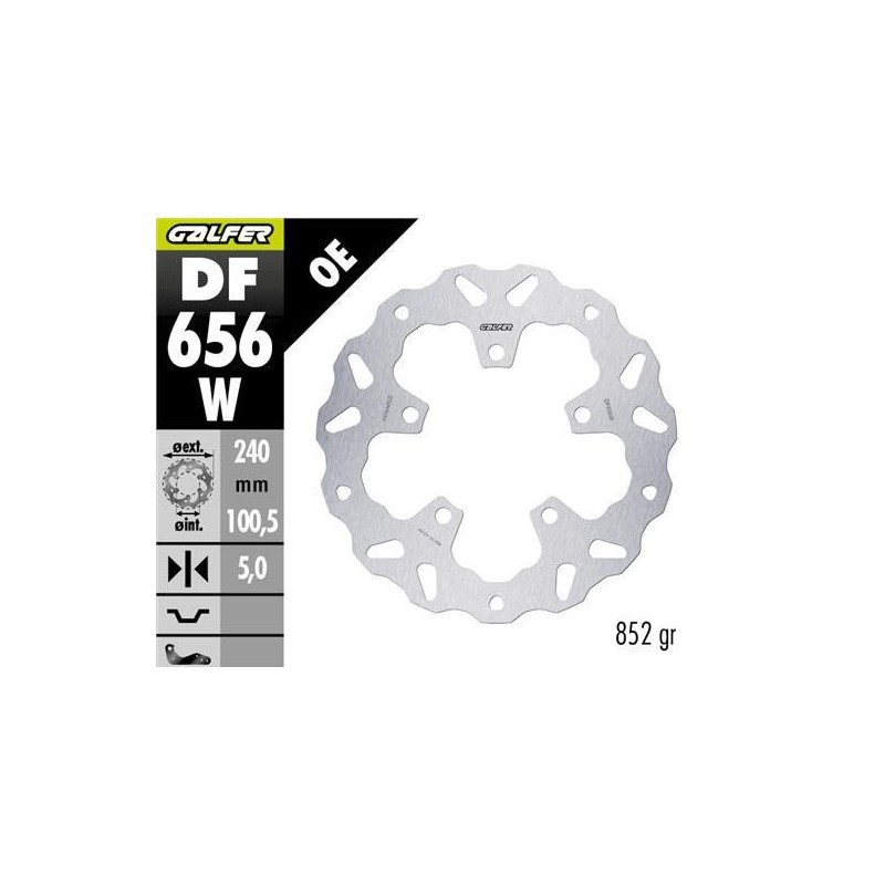 GALFER TARCZA HAMULCOWA TYŁ CF MOTO 450MT '24- (WAVE FIXED) (240X100,5X5MM)