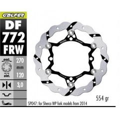 GALFER TARCZA HAMULCOWA PRZÓD SHERCO SE/SEF 250/300/450/500 '09- (TYLKO Z ZAWIESZENIAMI SACHS WP WYMAGA SP047) WAVE (270X120X3MM