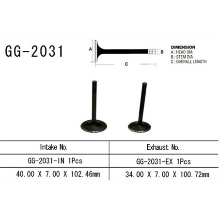 Vesrah x, sací ventil, Yamaha YFM 450, KODIAK, GRIZZLY, WOLVERINE '03-14' (1ks na motor) (OEM: 5GH-12111-00) (1ks.)