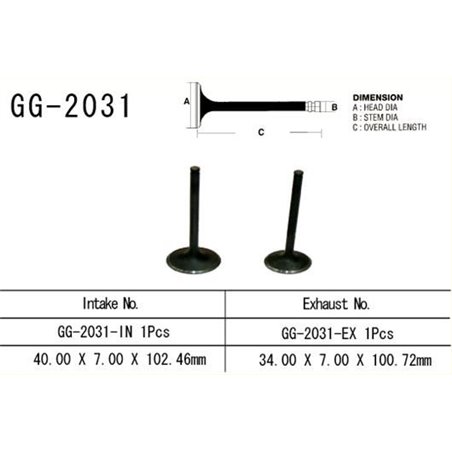 Vesrah x, sací ventil, Yamaha YFM 450, KODIAK, GRIZZLY, WOLVERINE '03-14' (1ks na motor) (OEM: 5GH-12111-00) (1ks.)