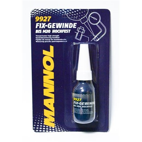Mannolx, FIX-GEWINDE HOCHFEST - lepidlo na závity, červená barva, vysoká pevnost 10ml (9927) (144)