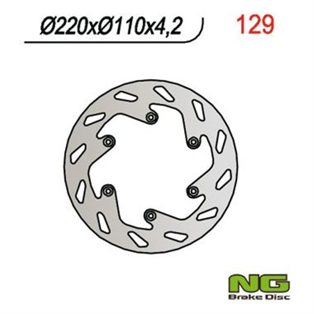NGx, zadní brzdový kotouč, KTM SX/EXC/LC 4 (220x110x4,2) (NG141 NG129)