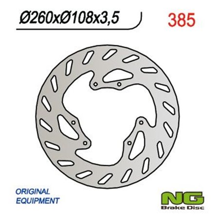 NGx, přední brzdový kotouč, Husaberg, Husqvarna, Gas Gas (260x108x3,5)