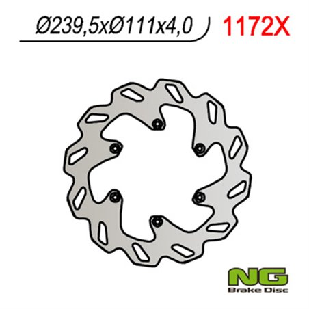 NGx, zadní brzdový kotouč, KTM 690/950/990 '06-'15 (240X111X4) (6X6,5mm)