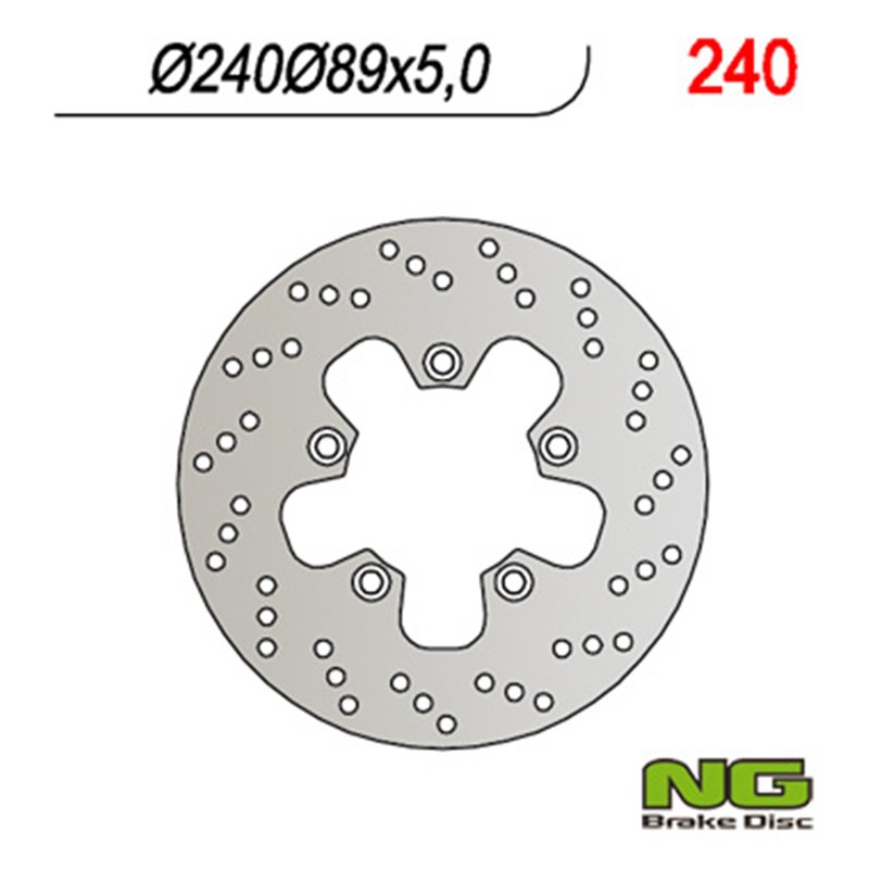 NGx, zadní brzdový kotouč, Suzuki GSF/GSR/SV/RF (240x89x5) (5x10,5mm)