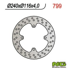 NG, zadní brzdový kotouč, Kawasaki KX 125/250 (03-08), KXF 250 (04-19), 450 (05-19), Suzuki RMZ 250 (04-06) (240X116X4) 4 otvo