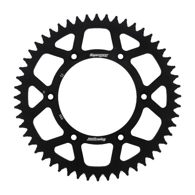 SUPERSPROX ZĘBATKA TYLNA ALUMINIOWA 7075-T6 (ERGAL) 899 52 KTM SX/EXC (JTR897.52) KOLOR CZARNY