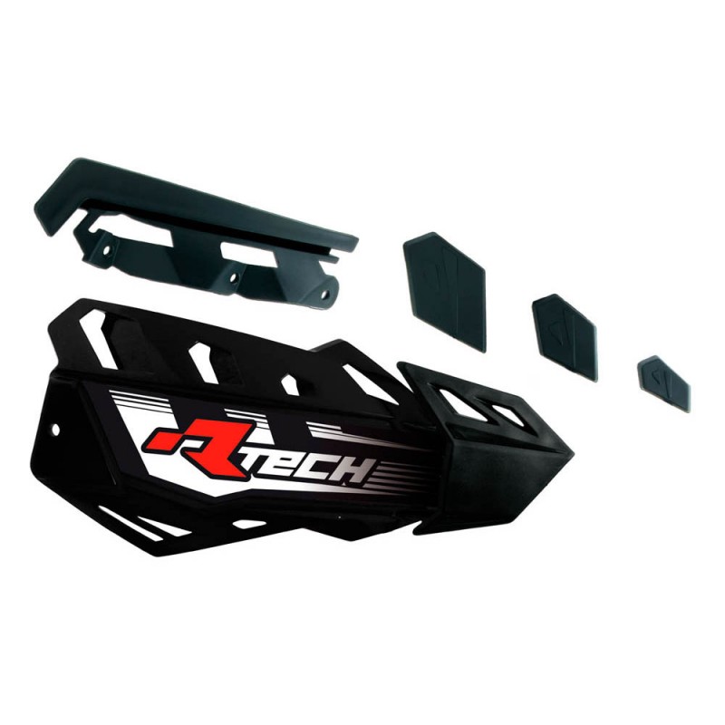 RACETECH PLASTIKI ZAMIENNE DO OSŁON RĄK (HANDBARÓW) FLX / ALU / ATV KOLOR CZARNY