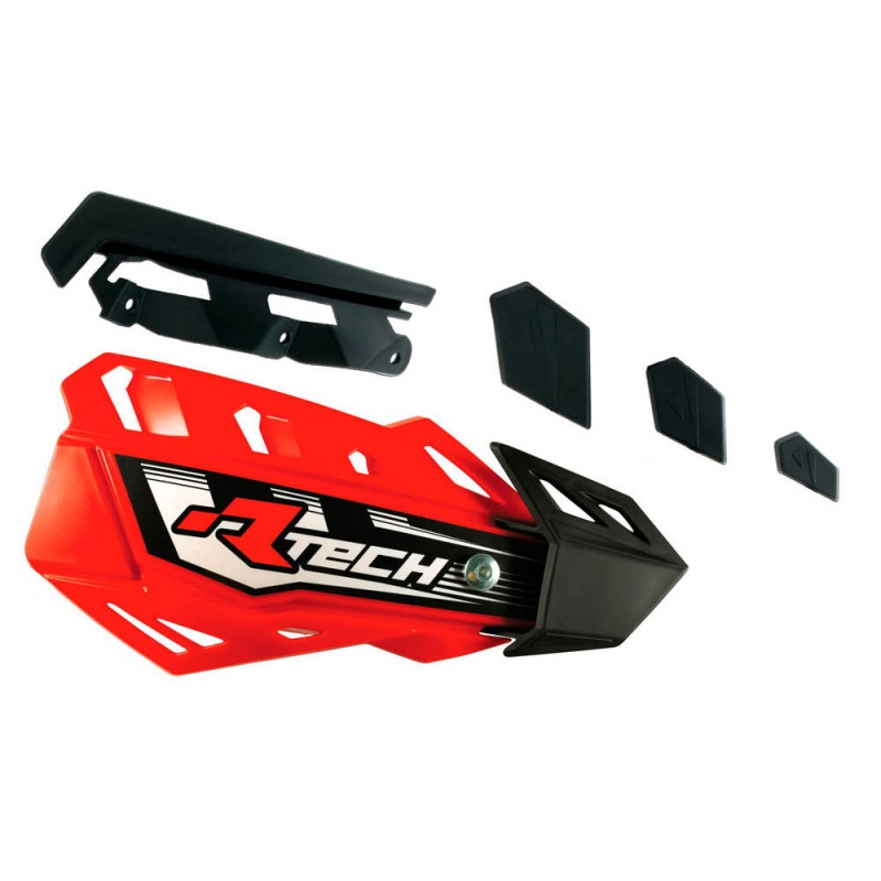 RACETECH PLASTIKI ZAMIENNE DO OSŁON RĄK (HANDBARÓW) FLX / ALU / ATV KOLOR CZERWONY