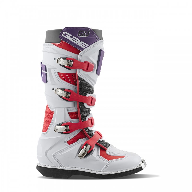 GAERNE BUTY CROSS/ENDURO JUNIOR/KID/DZIECIĘCE MODEL GX-J WHITE/RED/PURPLE KOLOR BIAŁY/CZERWONY/FIOLETOWY ROZMIAR 33