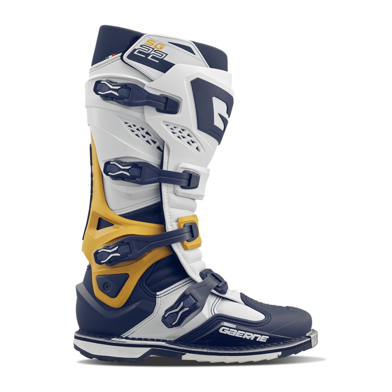 GAERNE BUTY CROSS/ENDURO MODEL SG-22 SQUADRON KOLOR NIEBIESKI/ZŁOTY/BIAŁY ROZMIAR 46