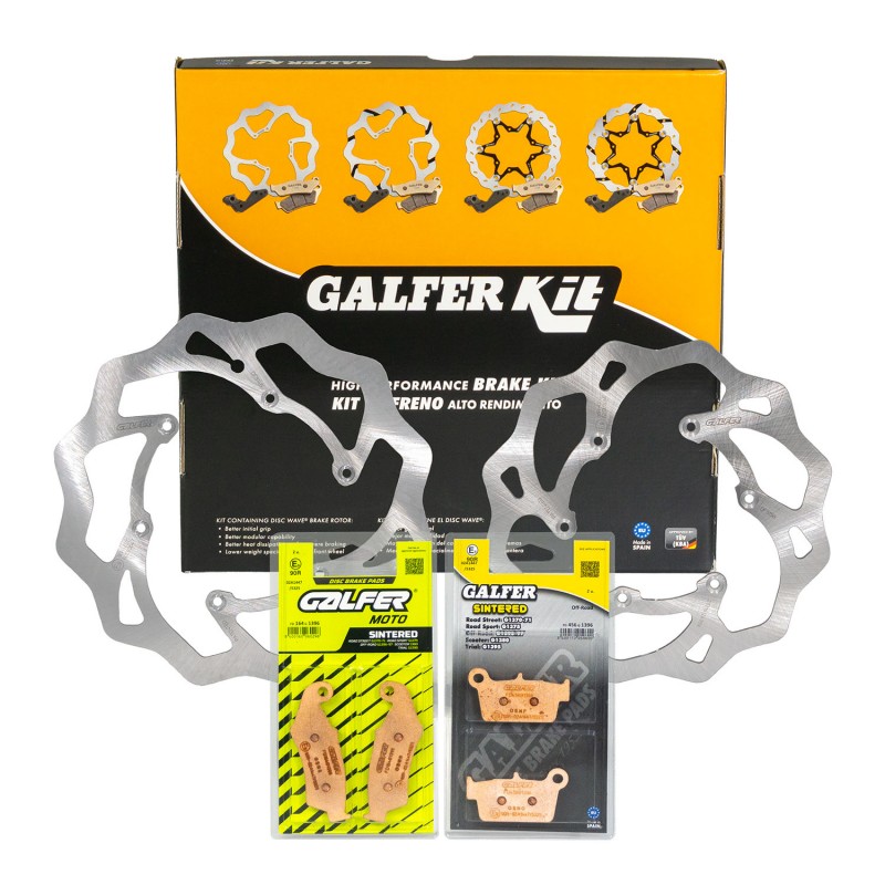 GALFER ZESTAW BETA RR 2T 250/300 RACING '13- RR 4T 350/390/430/480 RACING '13- (TARCZE I KLOCKI HAMULCOWE PRZÓD I TYŁ) - PATRZ O