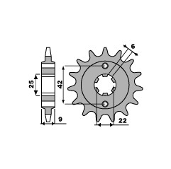 PBR ZĘBATKA PRZEDNIA 276 15 18NC HONDA CB 250 81-83, CM 250 82-84 (ŁAŃC. 520)