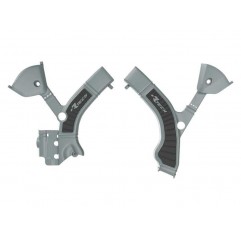 RACETECH (RTECH) 2025/12 OSŁONY RAMY (KOMPLET) BI-MATERIAL SUPER GRIP TRIUMPH TF 250 X / 450 RC '24-'26 KOLOR SZARY / CZARNY