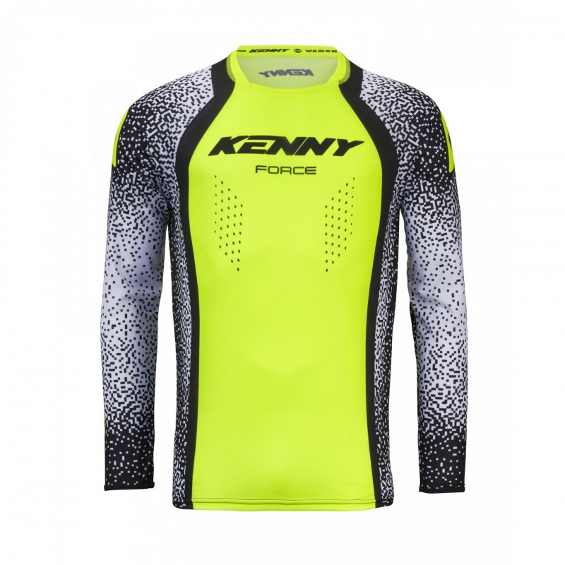 KENNY RACING KOSZULKA CROSS/ENDURO FORCE PIXEL WHITE NEON YELLOW KOLOR BIAŁY/ ŻÓŁTY FLUO ROZMIAR M