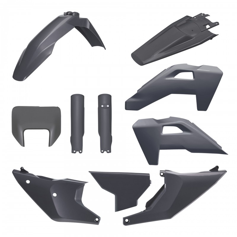 POLISPORT KOMPLET PLASTIKÓW (FULL KIT) HUSQVARNA TE/FE '26 W ZESTAWIE OSŁONA LAMPY PRZEDNIEJ (8681500002) I OSŁONY AMORTYZATORÓW
