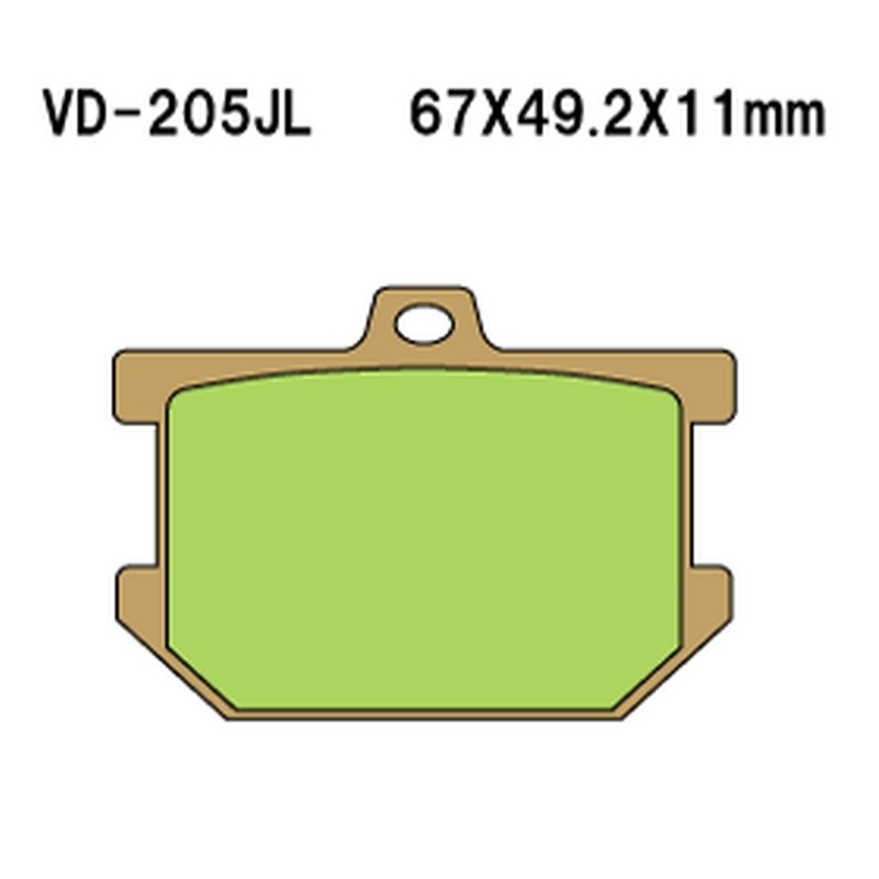 VESRAH KLOCKI HAMULCOWE KH34 SPIEK METALICZNY (ZŁOTE) YAMAHA SR500 76-81, XS,XV