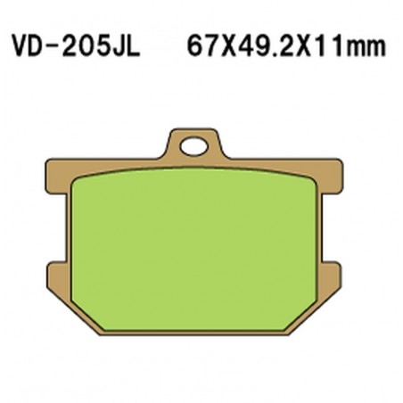 VESRAH KLOCKI HAMULCOWE KH34 SPIEK METALICZNY (ZŁOTE) YAMAHA SR500 76-81, XS,XV