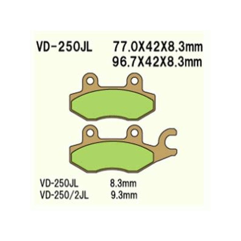 VESRAH KLOCKI HAMULCOWE KH165/KH215 SPIEK METALICZNY (ZŁOTE)