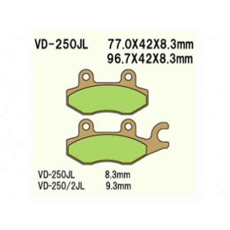 VESRAH KLOCKI HAMULCOWE KH165/KH215 SPIEK METALICZNY (ZŁOTE)