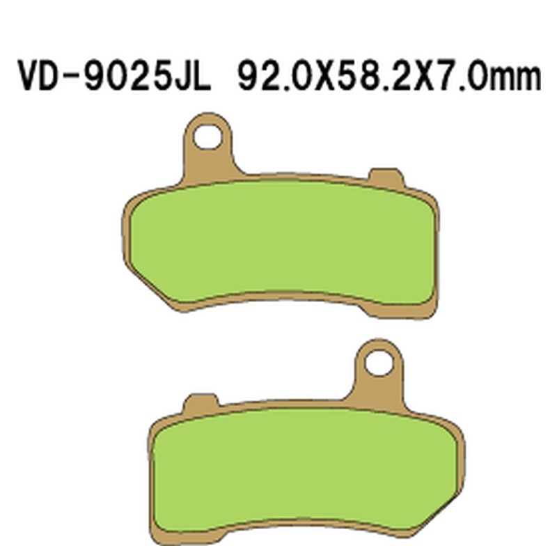 VESRAH KLOCKI HAMULCOWE KH409 SPIEK METALICZNY (ZŁOTE) HARLEY DAVIDSON