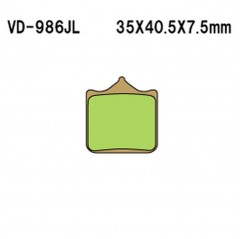 VESRAH KLOCKI HAMULCOWE KH322/4 SPIEK METALICZNY (ZŁOTE)